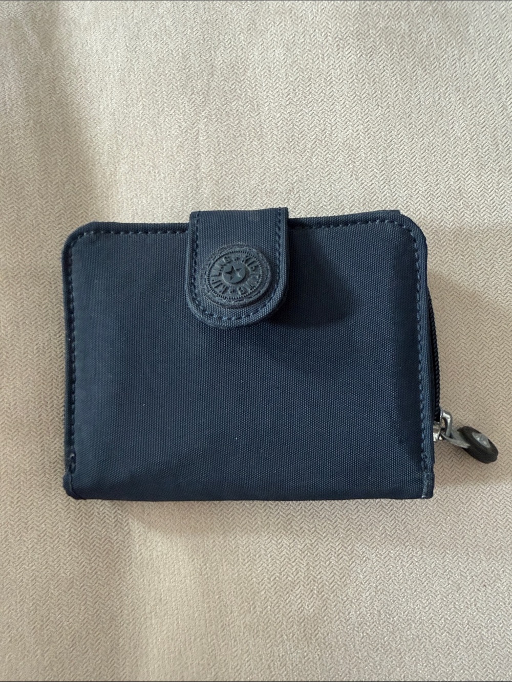 Kipling Compact Navy Wallet with Snap Closure